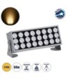 GLOBOSTAR® FLOODZENA 90219 Προβολέας Σποτ Wall Washer LED 60W 5400lm 3° DC 24V Αδιάβροχο IP65 Θερμό Λευκό 2700K Dimmable - CREE XPE Chip - Γκρι Ανθρακί Μ37 x Π9 x Υ26.5cm - 3 Χρόνια Εγγύηση
